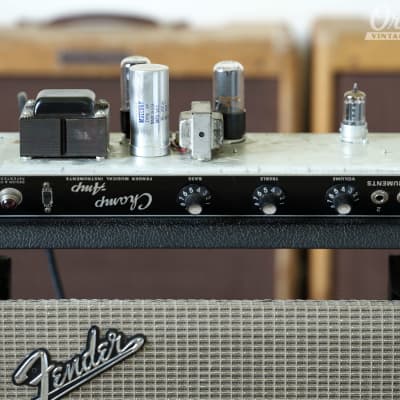 Serviced 1966 Fender Champ Amplifier with circuit diagram image 20