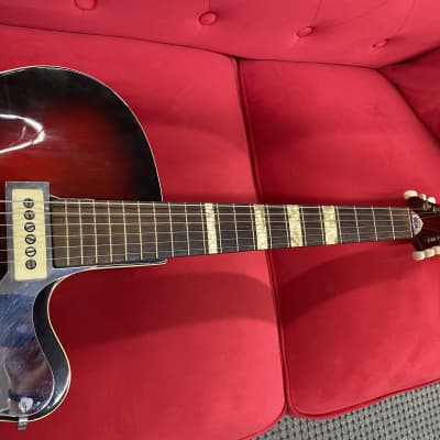 Framus 5/53-59 Archtop Guitar with Pickup Sunburst with Case image 6