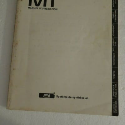 Manuel Français Original KORG M1 M1R Music Workstation vintage Bon état