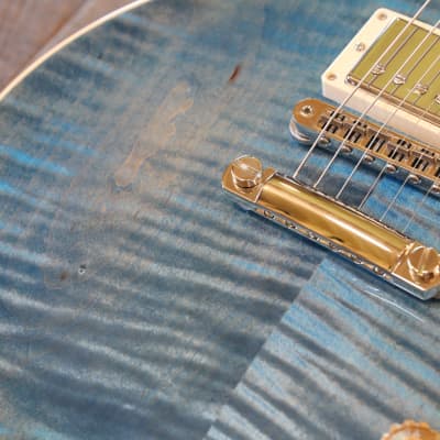 2015 Gibson Les Paul Traditional 100 Single-Cut Electric Guitar Ocean Blue Burst w/ Robo Tuners + OHSC image 7