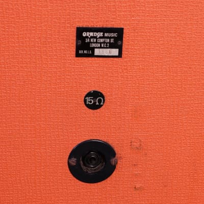 Vintage 1973 Orange 4x12 Speaker Cabinet Celestion G12H T1217 Greenbacks Pulsonic 3 Cones image 8