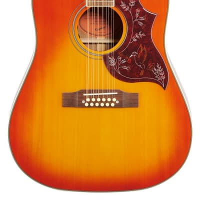 Epiphone Hummingbird 12-String Acoustic Electric Guitar Aged Cherry Sunburst image 3