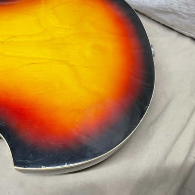 Teisco Royal Artist Bruno Violin Semi-Hollow Body Guitar MIJ Made In Japan Vintage Sunburst image 19