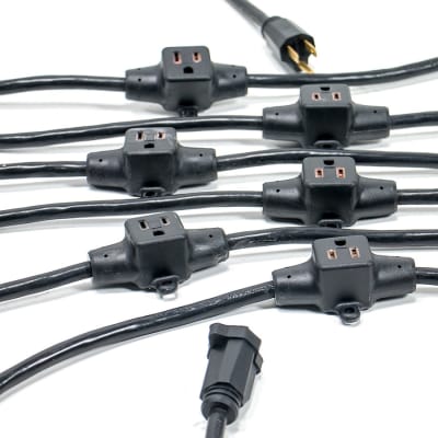 Elite Core SP-MOS-6 Stage Power 14 AWG Multi-Outlet Stringer 6 Outlets 32' image 1