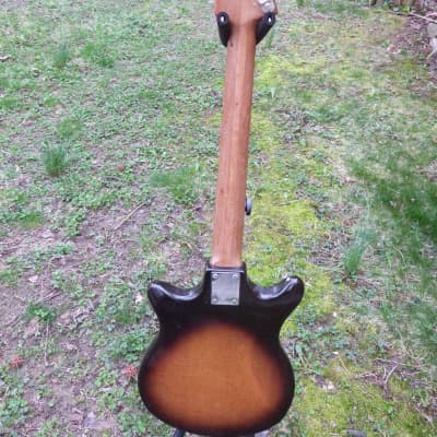 Teisco Crown single pickup guitar  1960's sunburst image 9