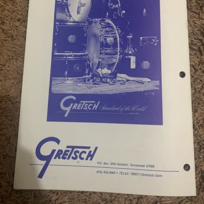 Gretsch Drums 1984 Fold Out Poster And Retail Price List image 7