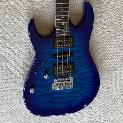 Ibanez GRX70QAL Left Handed Electric Guitar - Transparent Blue Burst image 8