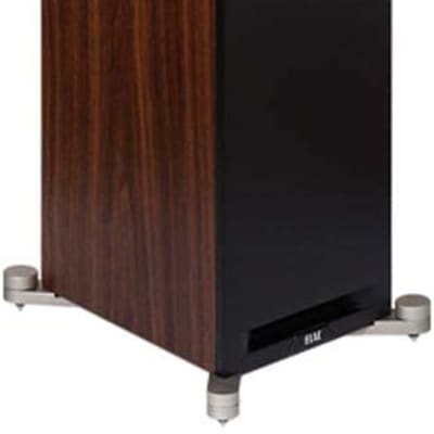 ELAC Debut Reference 5.25" Floorstanding Speaker, Black Baffle, Walnut Cabinet, Pair image 2