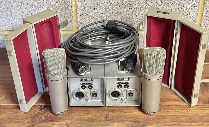 Neumann U67 Large Diaphragm Multipattern Tube Condenser Microphone - Matched pair, consecutive serials | Reverb Estonia