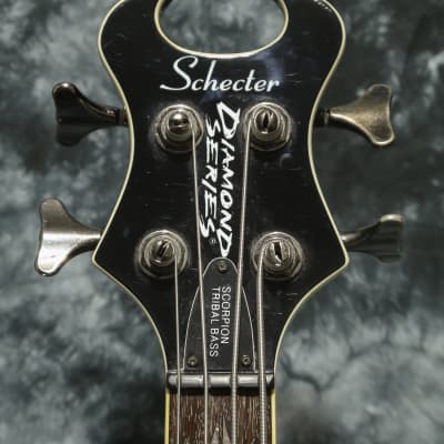 Schecter Scorpion Tribal Bass Left Handed with Darkglass Tone Capsule preamp and Bartolini Pickups image 5