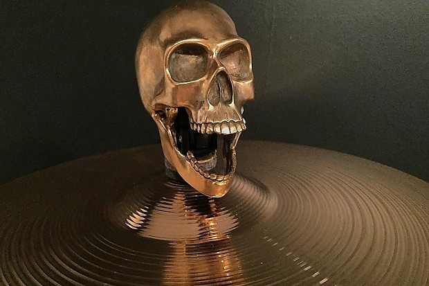 Silver Luthier Skull cymbal topper 2015 Bronze