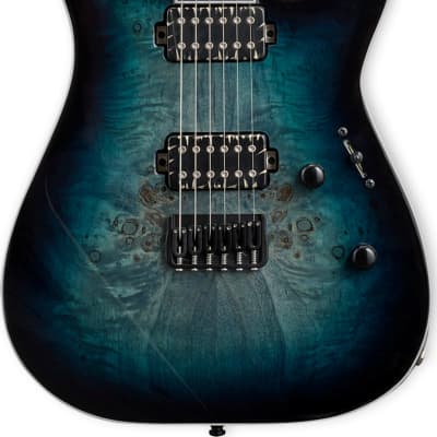 ESP E-II M-II HT Electric Guitar, Mercury Blue Burst w/ Hard Case image 1