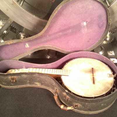 Harmony Banjo Mandolin 1930s w/ Original Chipboard Case image 13