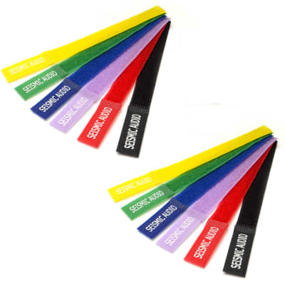 Two Pack of Seismic Audio Colored Cable Ties - 8 Inches - (12 Total) image 1