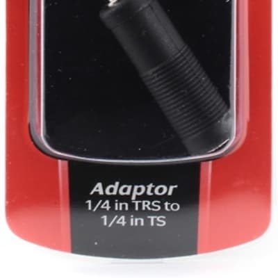 Hosa GPP-290 1/4 inch TRS Female to 1/4 inch TS Male Adapter image 1