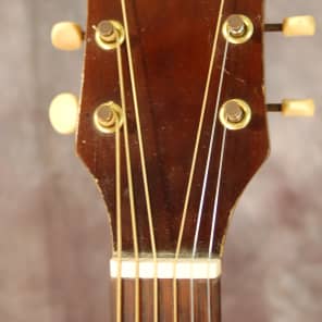 Montgomery Wards Airline Auditorium Size Flat top Acoustic Guitar with original Case 1965 Natural image 3