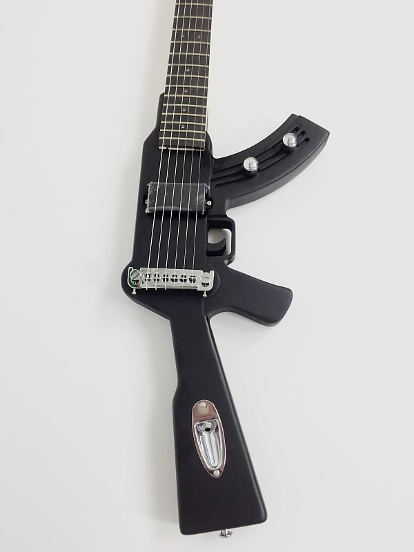 Haze HDE500BK Gun Shaped Electric Guitar with LED Lights +
