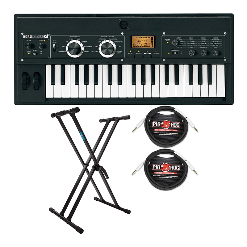 Korg microKORG XL+ 37-Key Synthesizer/Vocoder Bundle with Stand and Cables image 1