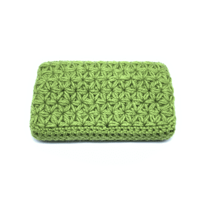 Jasmine stitch crochet dust cover for Korg Volca series modules - Avocado image 2