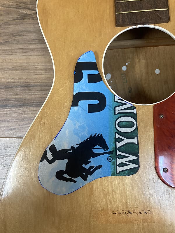 License Plate (Wyo) Parlor Guitar Pickguard Lefty Reverb