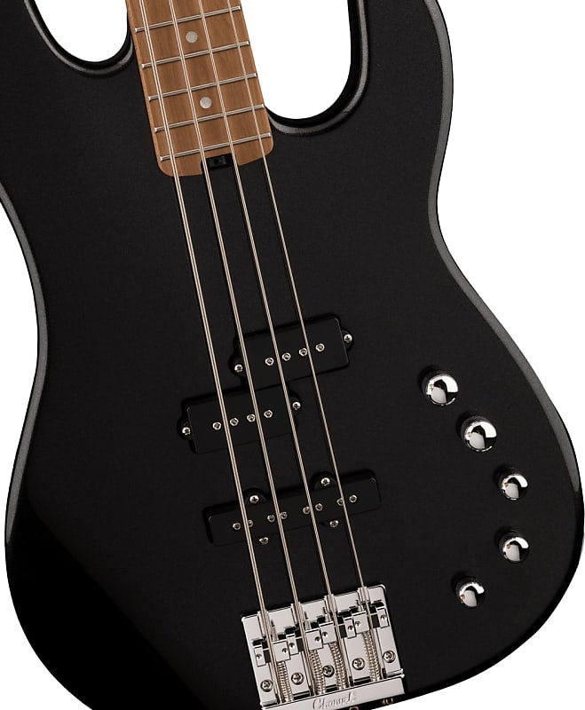 Charvel - Pro-Mod San Dimas® Bass PJ IV - 4-String Bass Guitar - Caramelized Maple Fingerboard - Metallic Black image 1