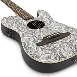 DISC - Fender Telecoustic White Paisley Limited Edition Guitar image 2
