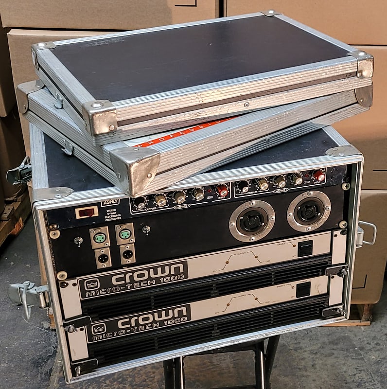 Turbosound TMS-4, Pair of PA Speakers, W/ Two Crown Micro Turbosound TMS-4, Pair of PA Speakers, W/ Two Crown Micro