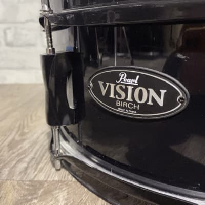 Pearl Vision Birch Snare Drum Black with Black Hardware 14x5.5