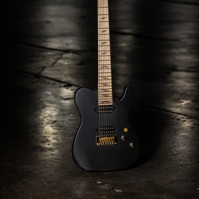 Schecter  USA CUSTOM SHOP PT-7 Black Satin 7-String Electric Guitar w/ Black Tolex Case image 6