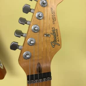 1989 Fender Stratocaster Plus Electric Guitar Black Strat Gold Lace Sensor image 9