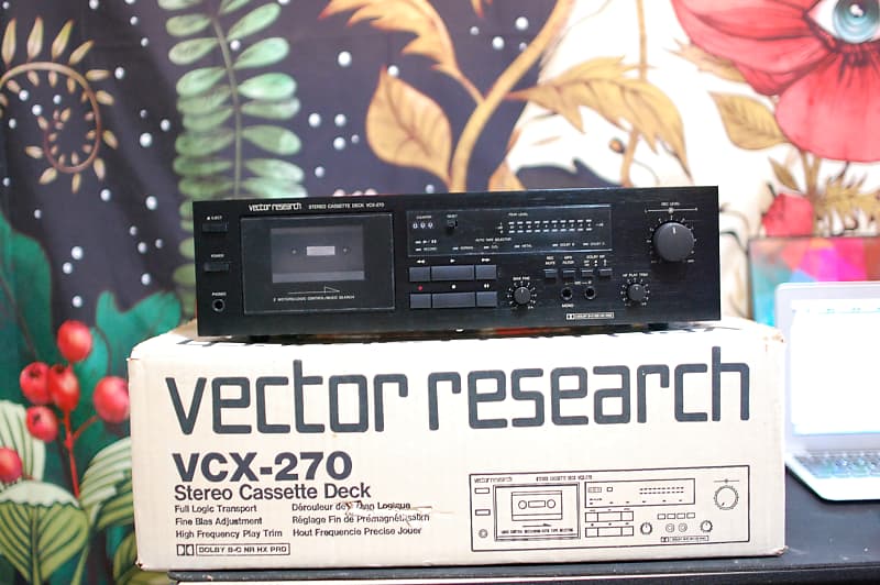Vector Research VCX-270 Stereo Cassette Deck, blemishes on bottom, New (Open Box)  			