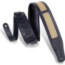 Levy's MCG26A-BLK-GLD Amped Grill Cloth Guitar Strap
