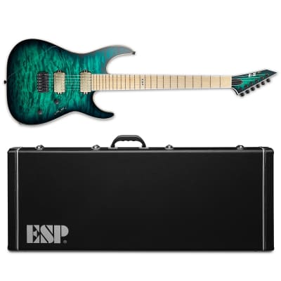 ESP E-II M-II NT HS Black Turquoise Burst Electric Guitar + Hard Case MII MIJ for sale