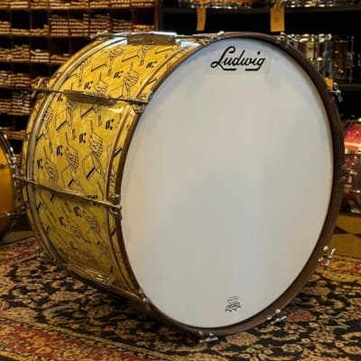 VINTAGE 1941 Ludwig & Ludwig Top Hat & Cane 2-Piece Snare and Bass Drum Outfit - 14x26, 7x14 image 15