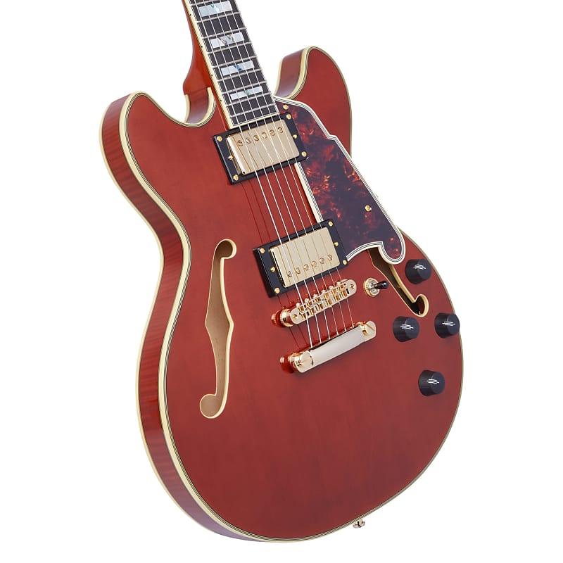 D'Angelico Mini Double Cut Semi-Hollow w/ stop-bar tailpiece image 1