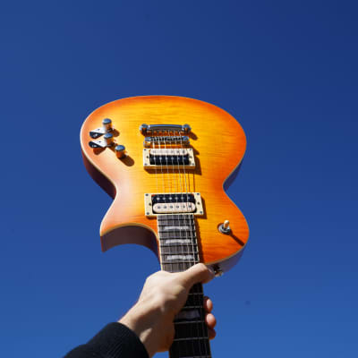 ESP LTD DELUXE EC-1000T Honey Burst Satin 6-String Electric Guitar (2022) image 6