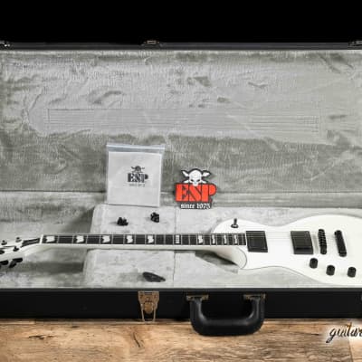 ESP E-II Eclipse LH Left-Handed EMG Guitar w/ Case – Snow White Satin image 9