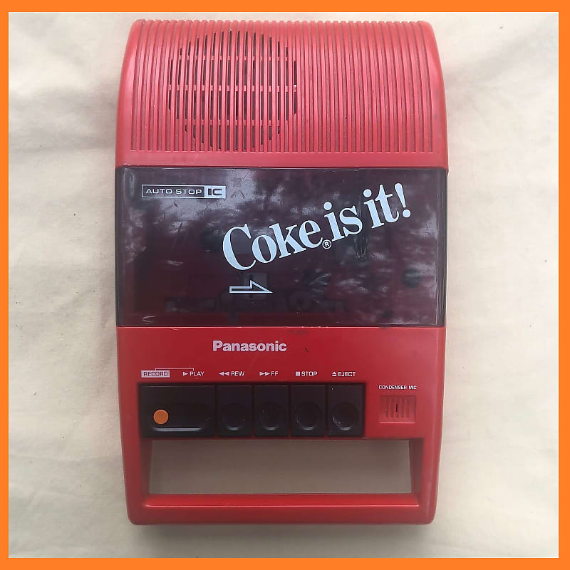 Vintage '80s Panasonic  RQ-44 Coke Is It! Mono Cassette Tape Deck - Works image 1