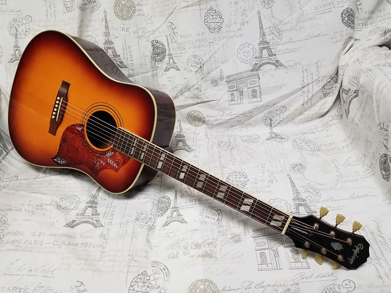 Epiphone Hummingbird / AV 1991 Vintage Sunburst Solid Top | Reverb