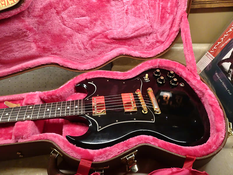 Gibson SG 1997 Special Ebony with Gold- American Flag | Reverb