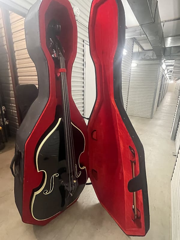 King Double Bass Slap King 2003 Gloss Black w/ White Reverb