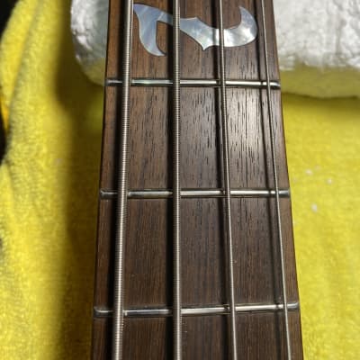 Sozo Bass 2018  Schecter Style Maple Burl.  As New, Killer 4 String Big Mojo. image 7