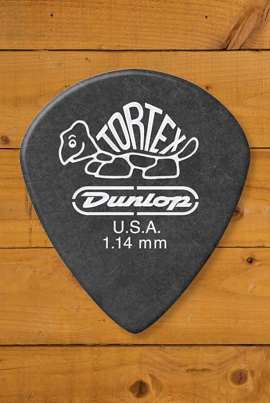 Dunlop 482-114 | Tortex Pitch Black Jazz III Pick - 1.14mm - 12