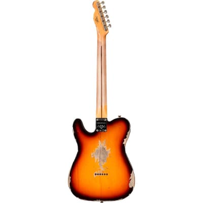 Fender Custom Shop Limited-Edition '58 Telecaster Heavy Relic Electric Guitar Faded Aged Chocolate 3-Color Sunburst image 4