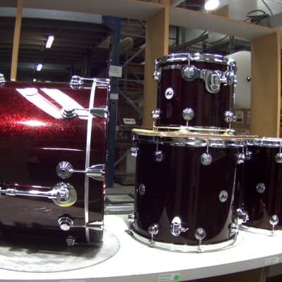 Frank Ferrer's Guns 'n' Roses DW 2017 - Red Sparkle Lacquer Complete Set! 24,13,16,18 image 16