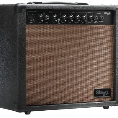 Stagg  20 Watt RMS Acoustic or Electric Guitar Amplifier w Spring Reverb and Vocal  Microphone Input for sale