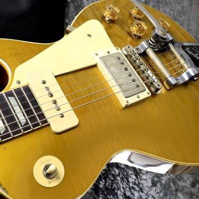 Gibson Custom Shop Murphy Lab Sergio Vallin '55 Les Paul Goldtop with Bigsby 2022 - Present - Aged Gold image 11
