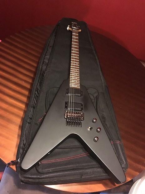Schecter Demon V-1 FR Black Flying V | Reverb Schecter Demon V-1 FR Black Flying V | Reverb