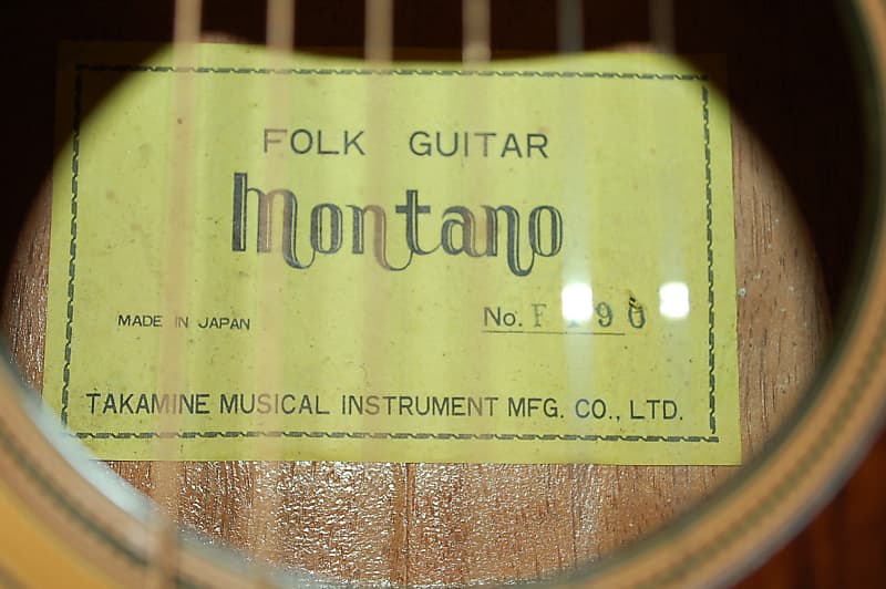 Video Demo 1975 Montano by Takamine F190 Folk Guitar Concert Size