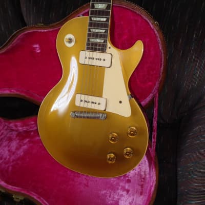 Gibson Rare Vintage 1955 Les Paul Goldtop All Gold Model Near Mint Original With Case Candy Amazing image 24